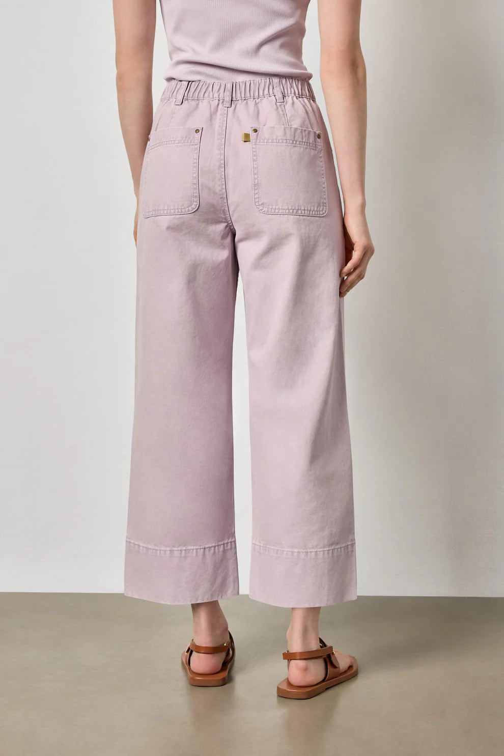 Lilla P Twill Straight Leg Pant - Thistle