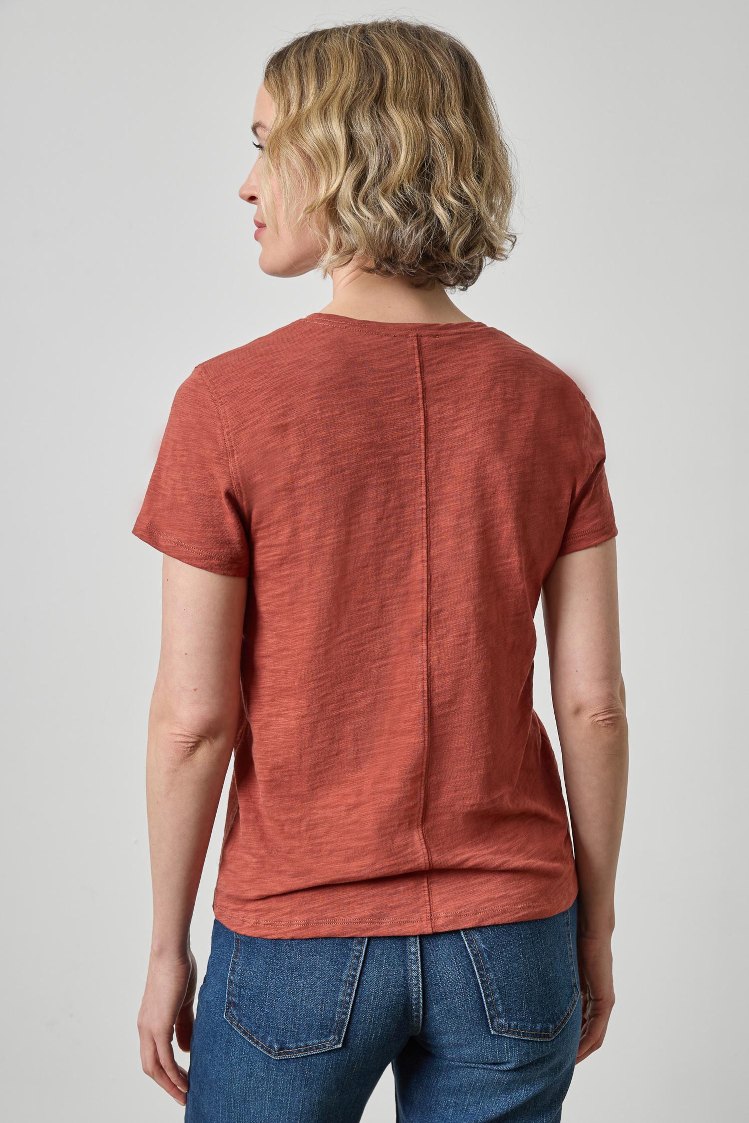 Short Sleeve Back Seam Crewneck | Henna and Olive