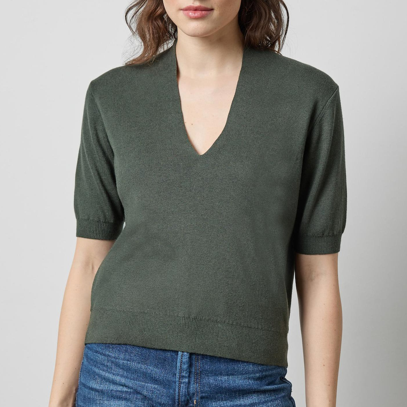 Lilla P V-Neck Elbow Sleeve Sweater | Balsam and Dewberry