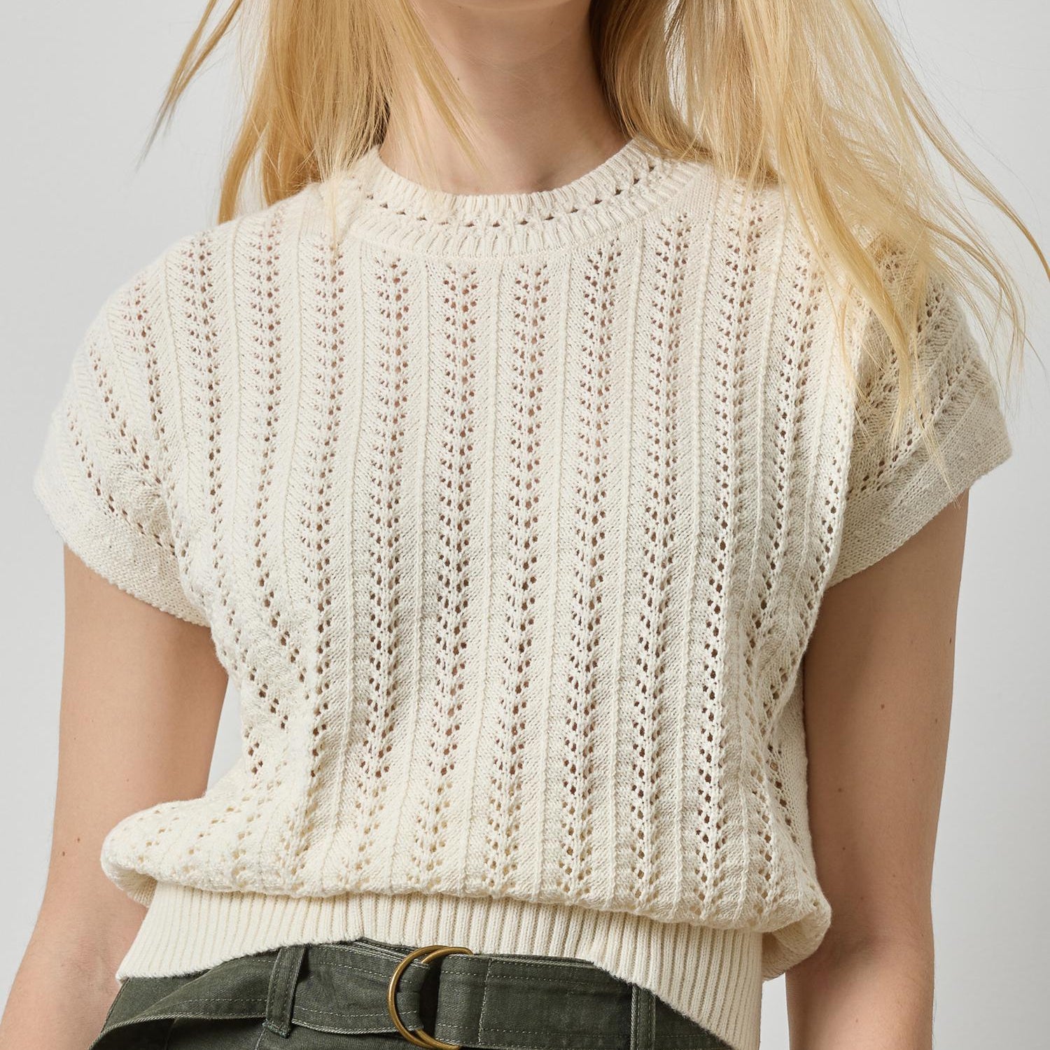 Lilla P Novelty Stitch Wedge Sweater | Rope