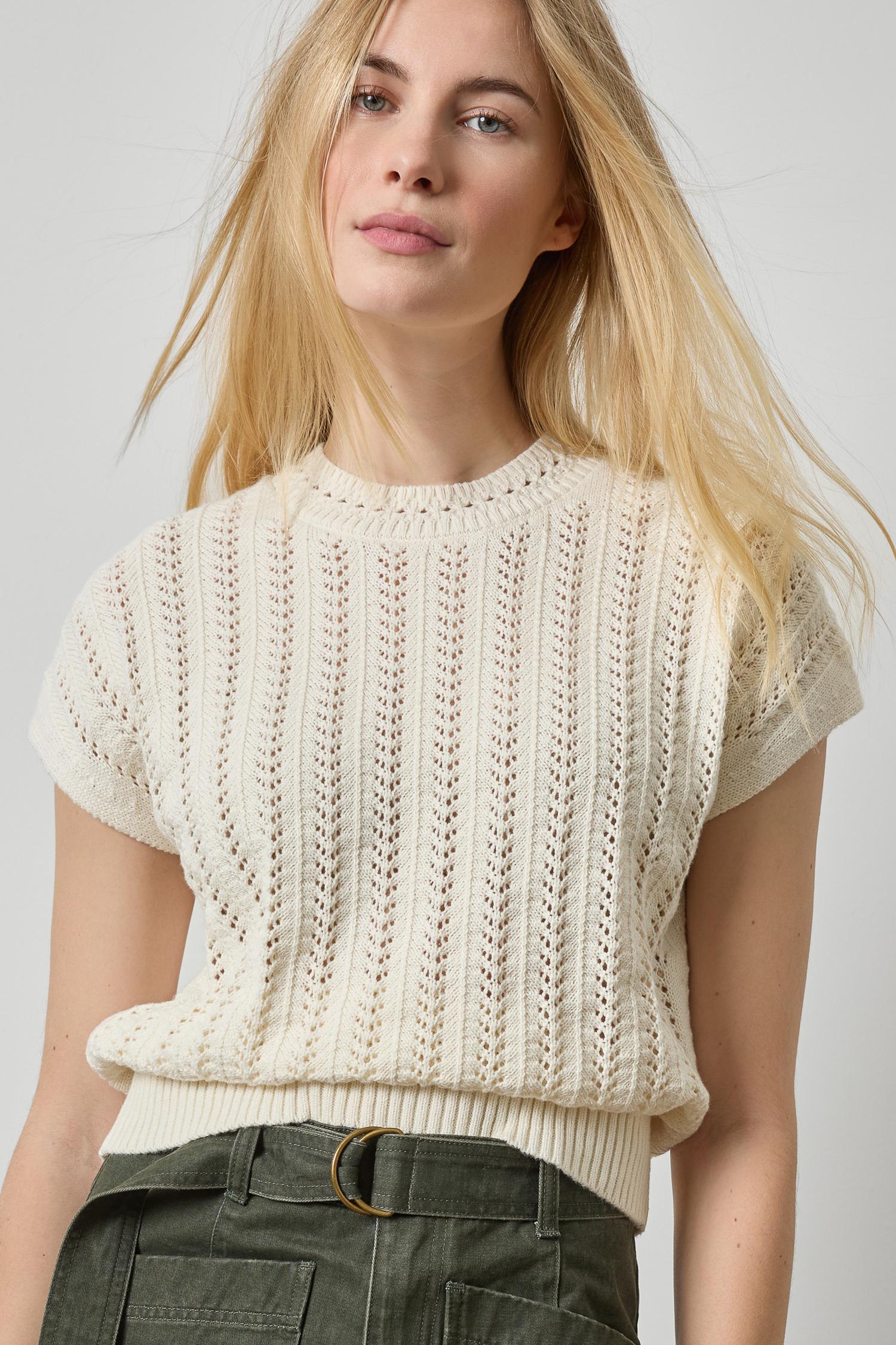 Lilla P Novelty Stitch Wedge Sweater | Rope