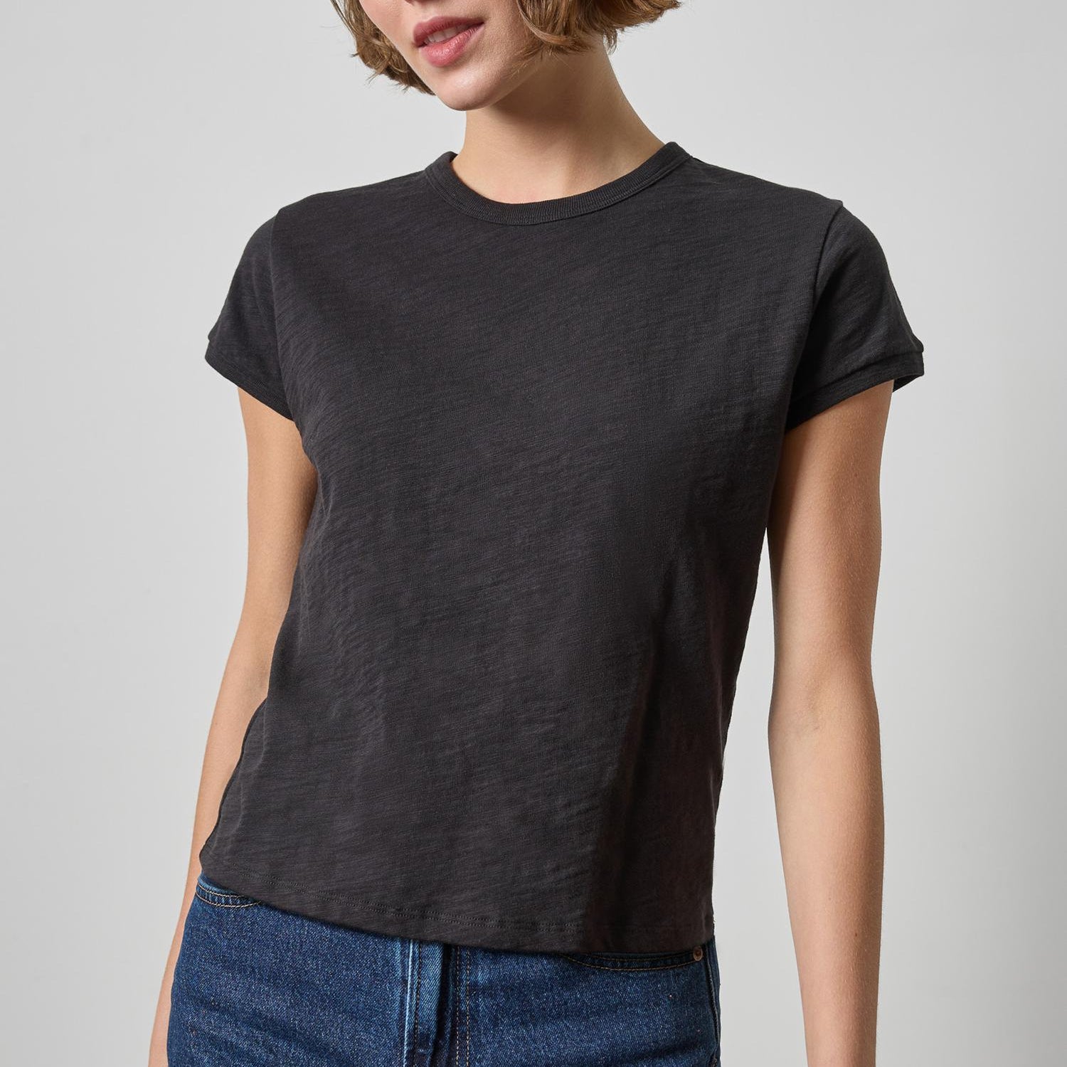 Lilla P Boxy Cap Sleeve Top | Black, Henna, Olive