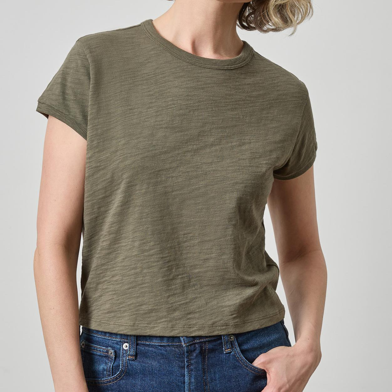 Lilla P Boxy Cap Sleeve Top | Black, Henna, Olive