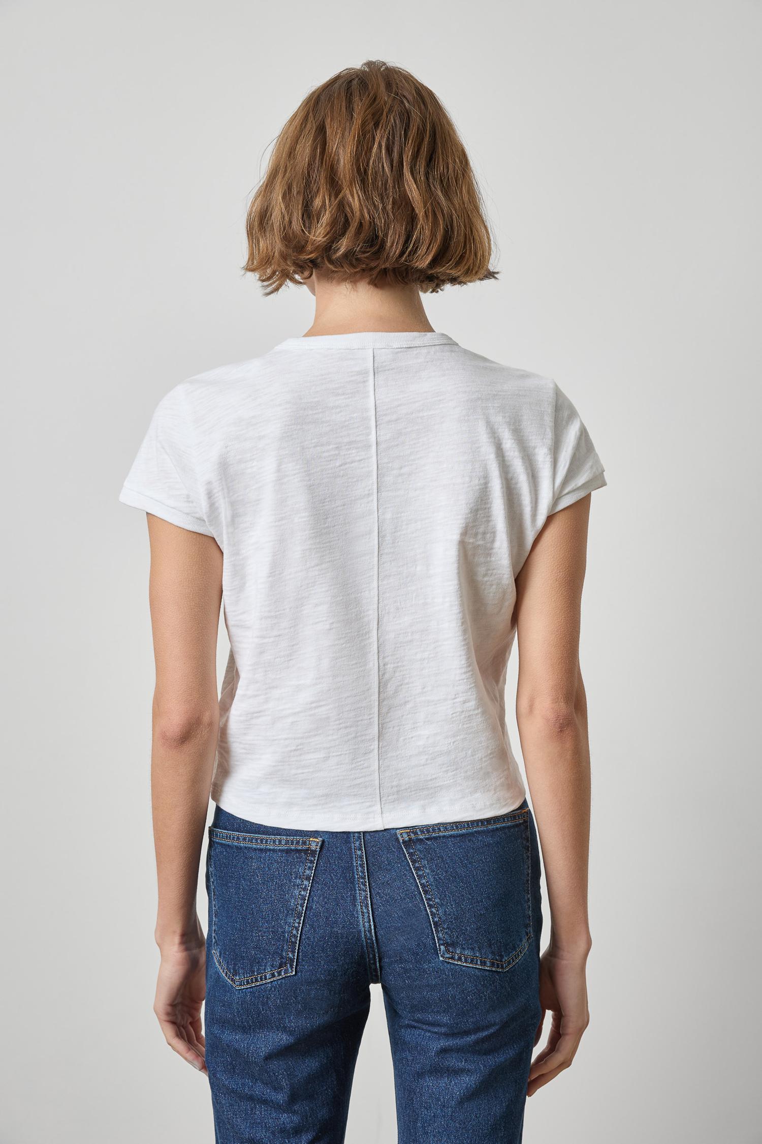 Lilla P Boxy Cap Sleeve Top | White
