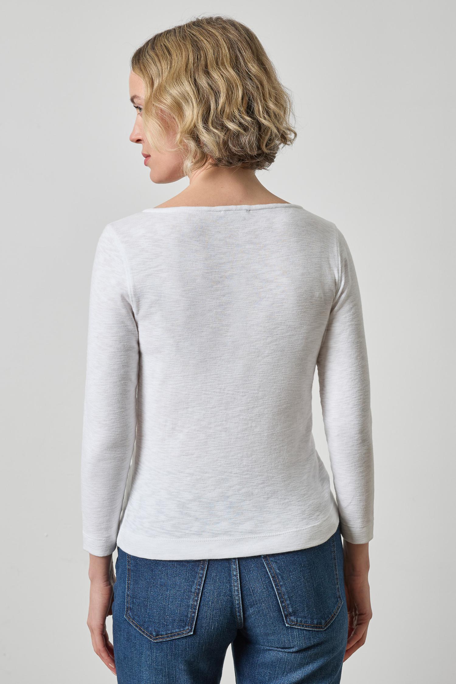 Lilla P 3/4 Sleeve French Tee | White