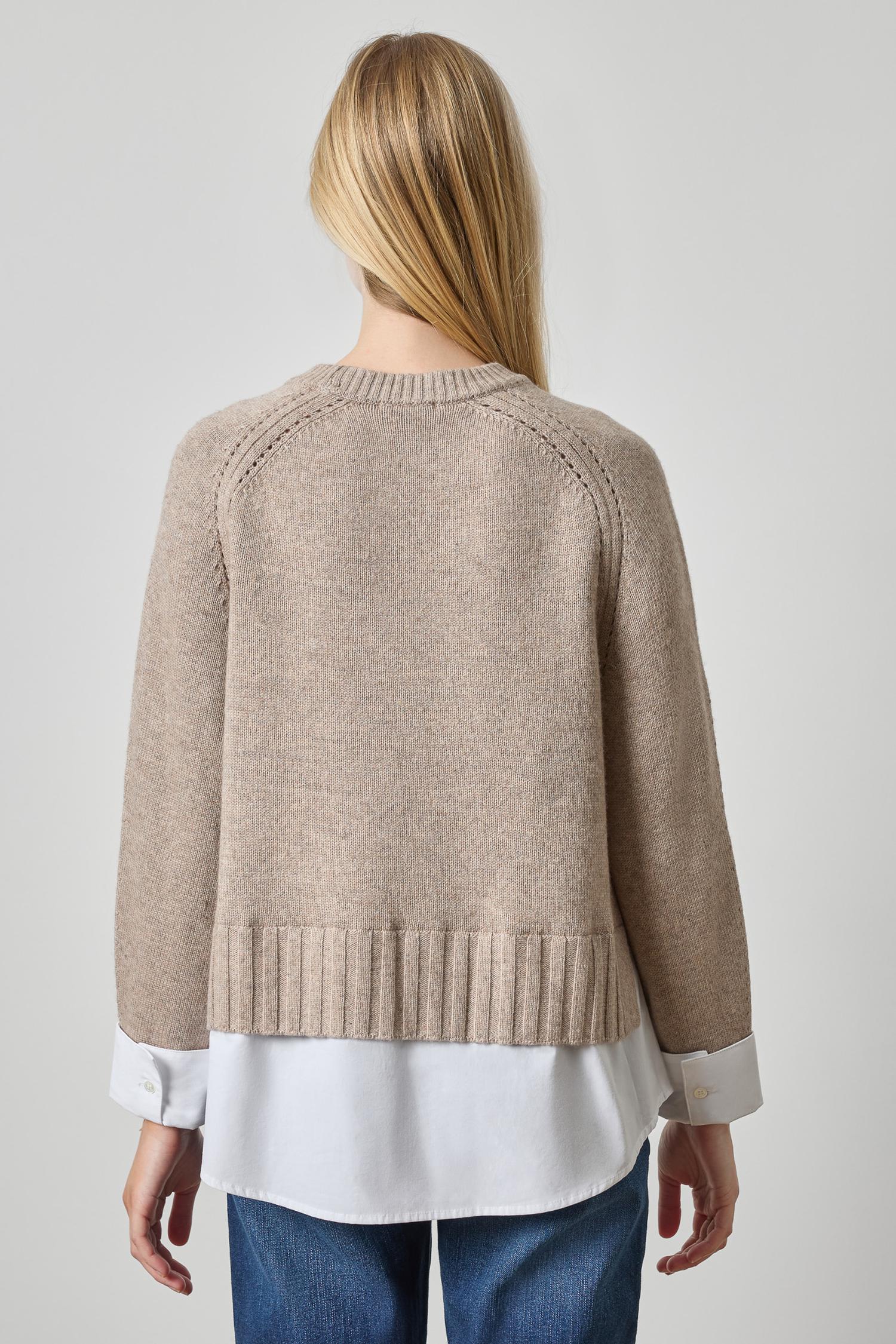 Lilla P Mixed Media Crewneck Sweater | Birch