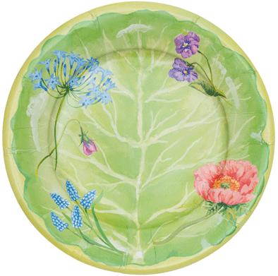 Floral Majolica Salad and Dinner Plates