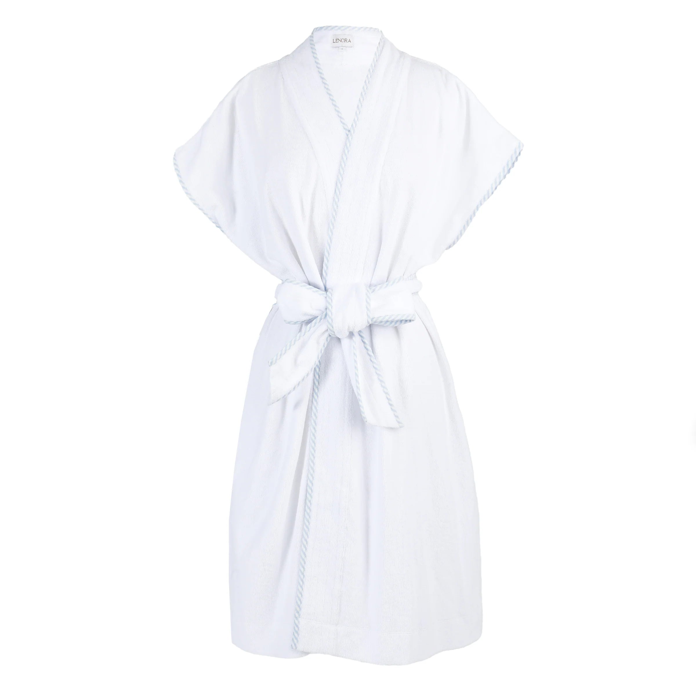 Lenora Terry Cotton Robe - Blue