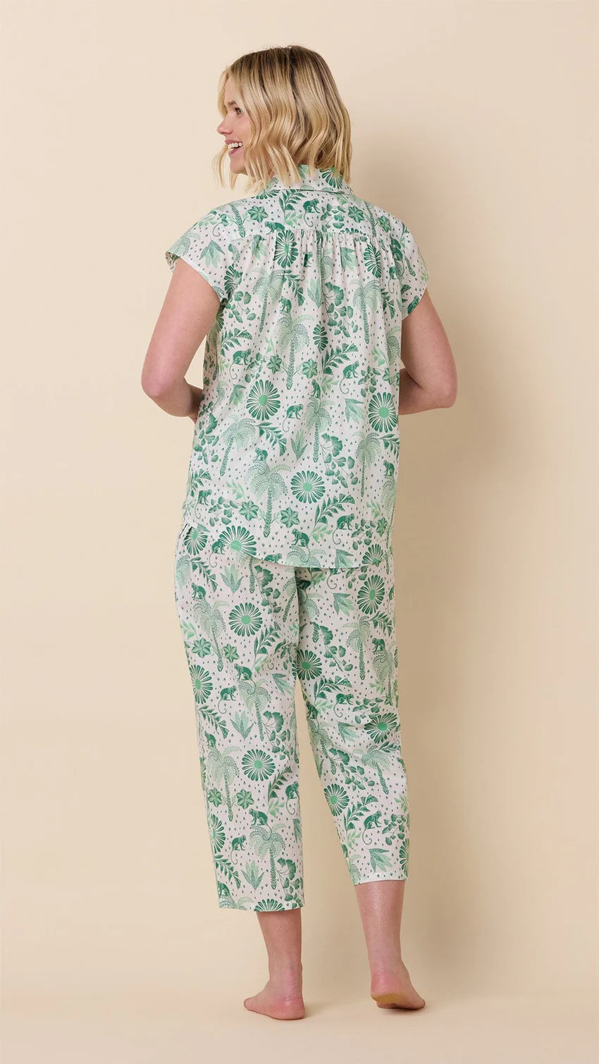 Cat's Pajamas Palermo Green Capri Set