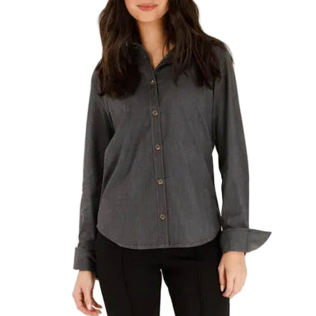 Holly Shae Liz Top | Black Washed Denim