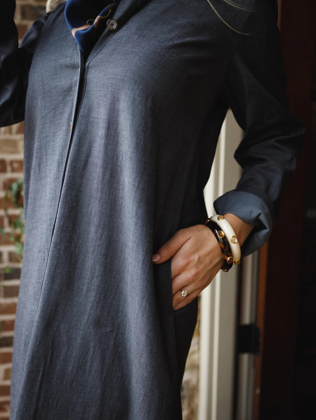 Holly Shae Adele Dress | Black Washed Denim