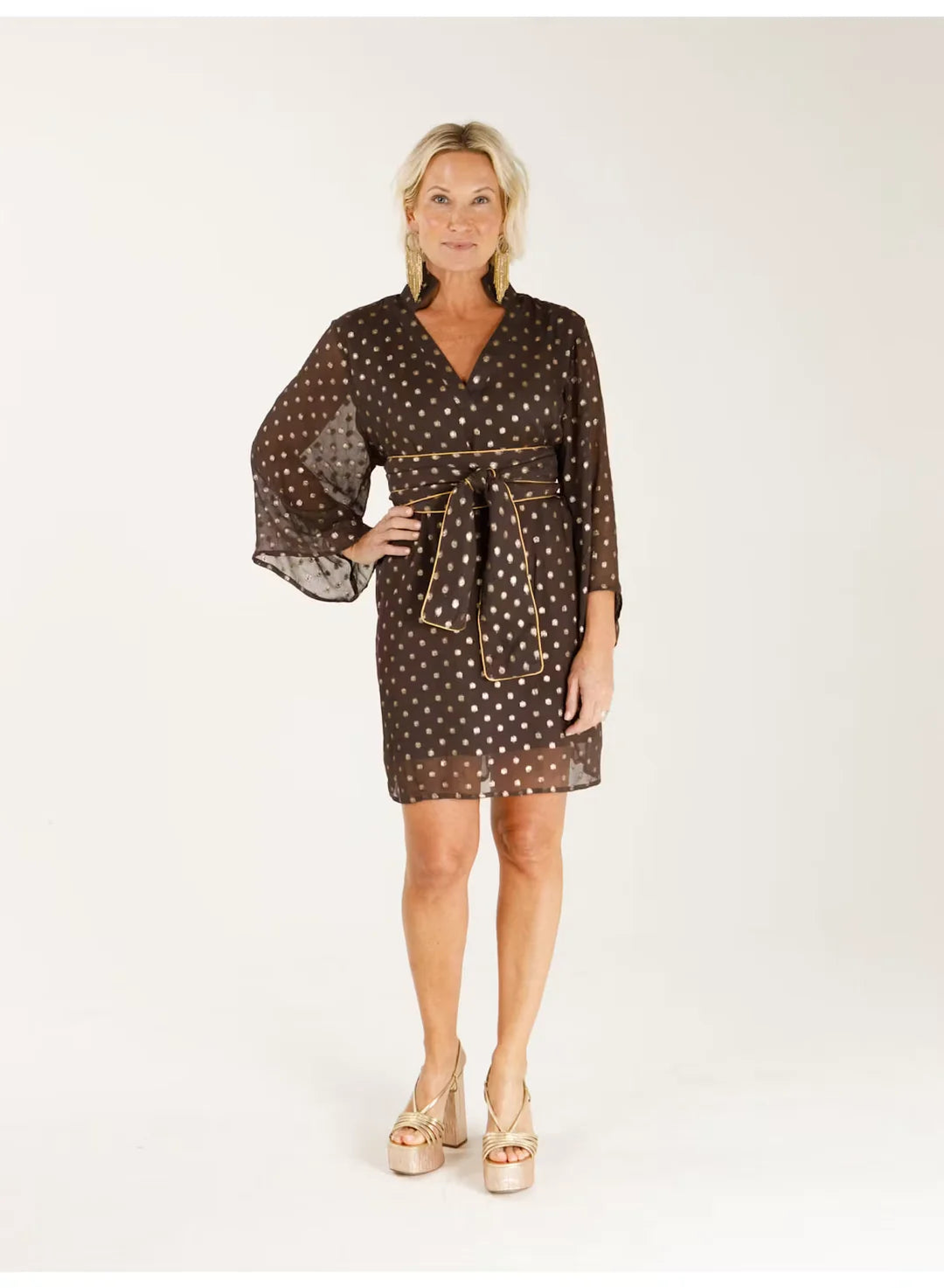 Holly Shae CeCe Dress - Chocolate Lurex One Size