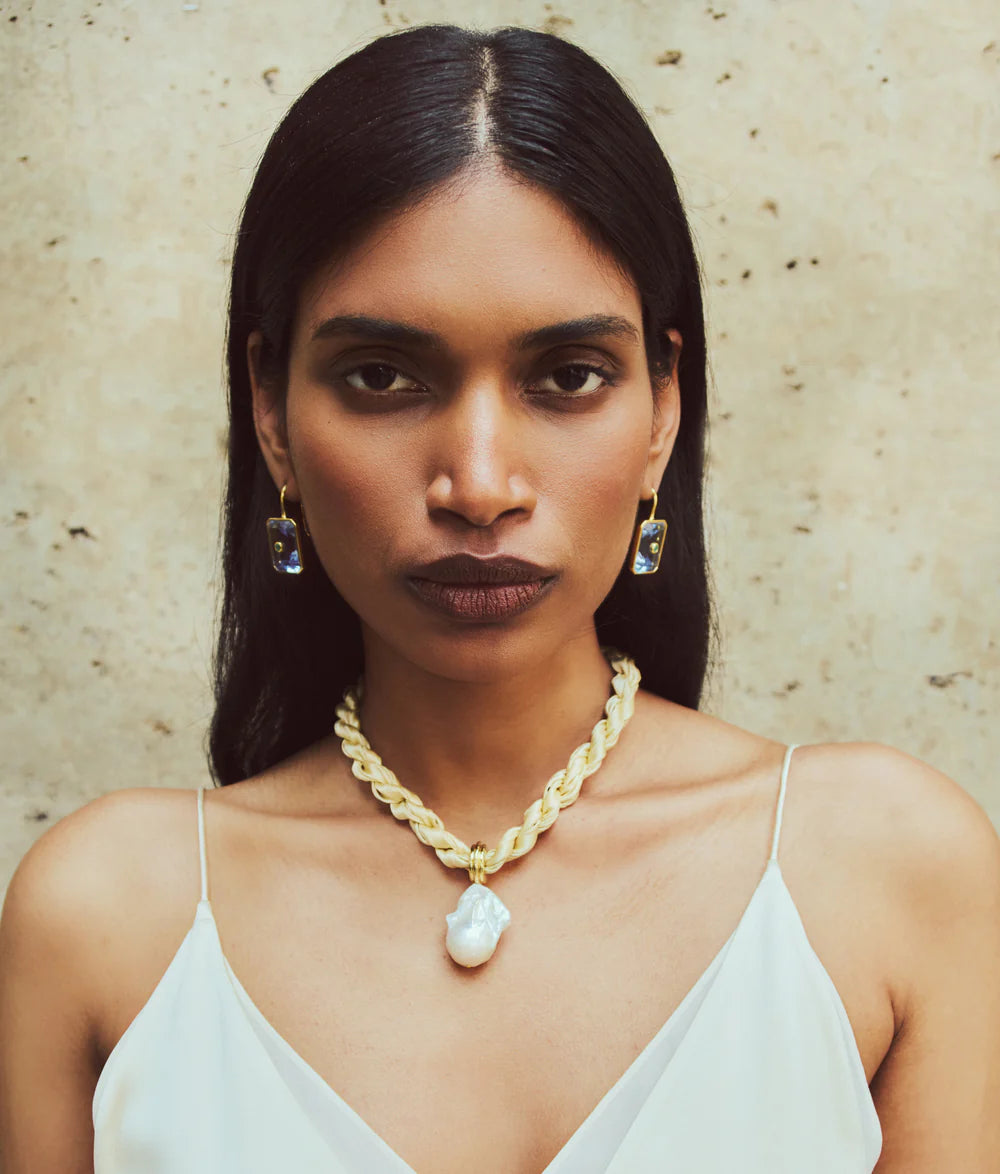 Lizzie Fortunato Tile Earrings in Glacier