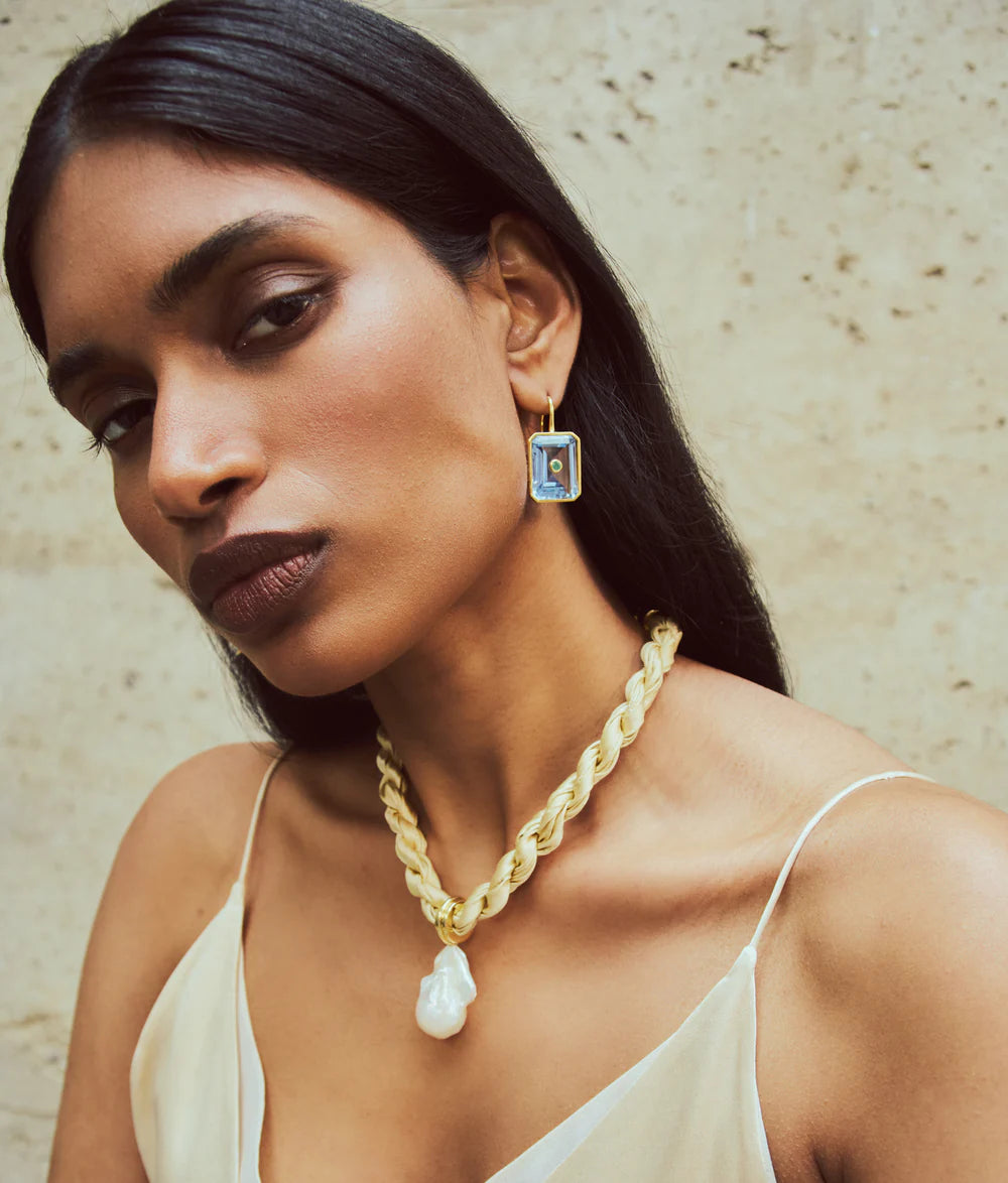 Lizzie Fortunato Woven Collar in Sandbar