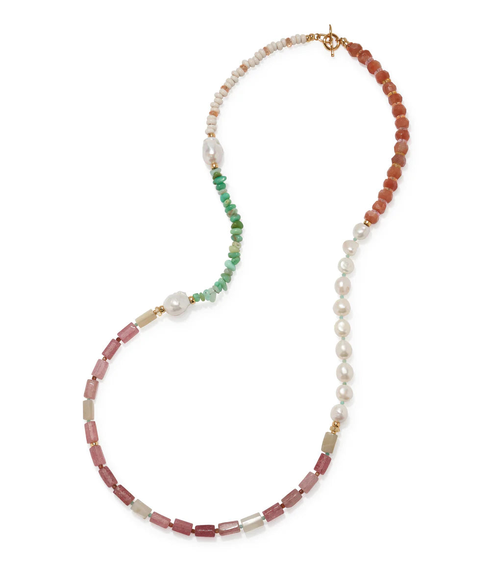 Lizzie Fortunato Cabana Necklace in Cactus Rose