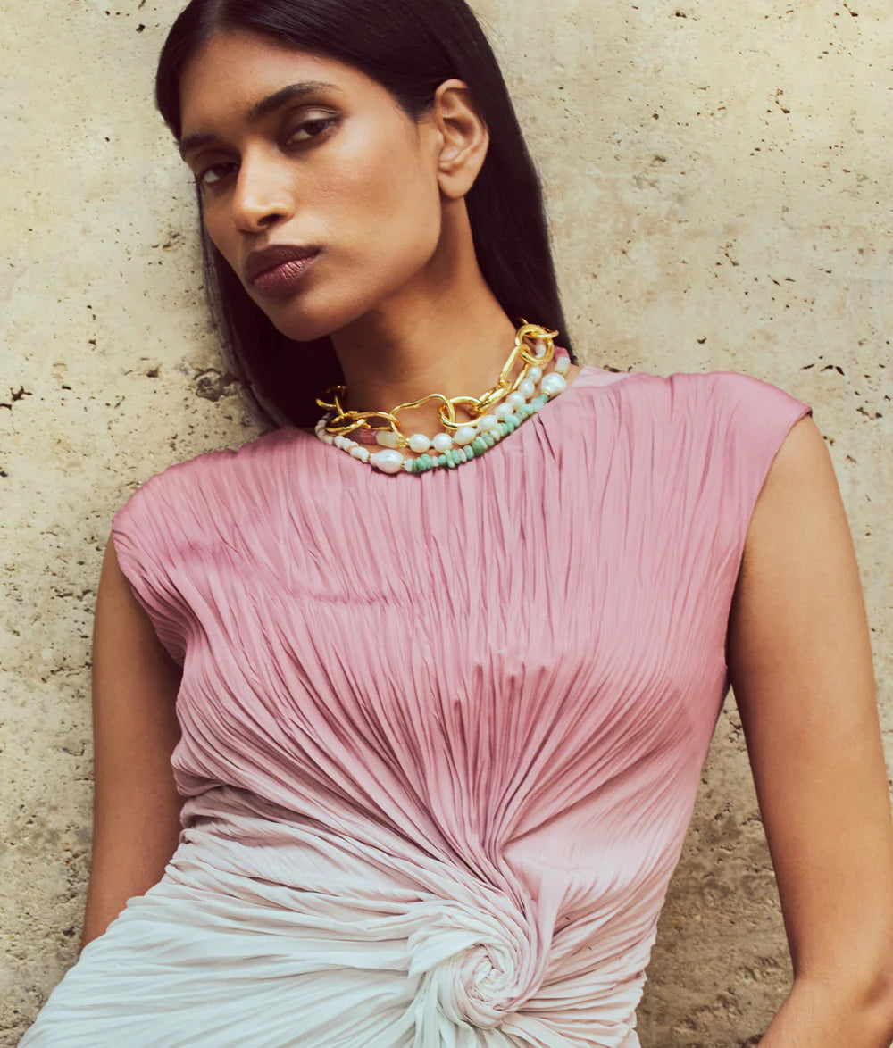 Lizzie Fortunato Cabana Necklace in Cactus Rose