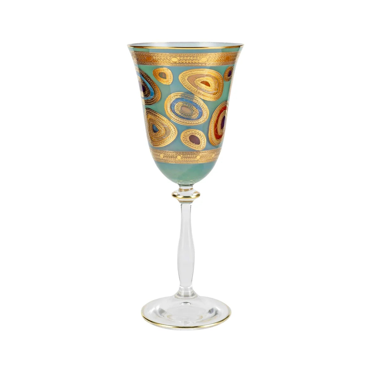Vietri Regalia Assorted Wine Glasses - 4 Colors