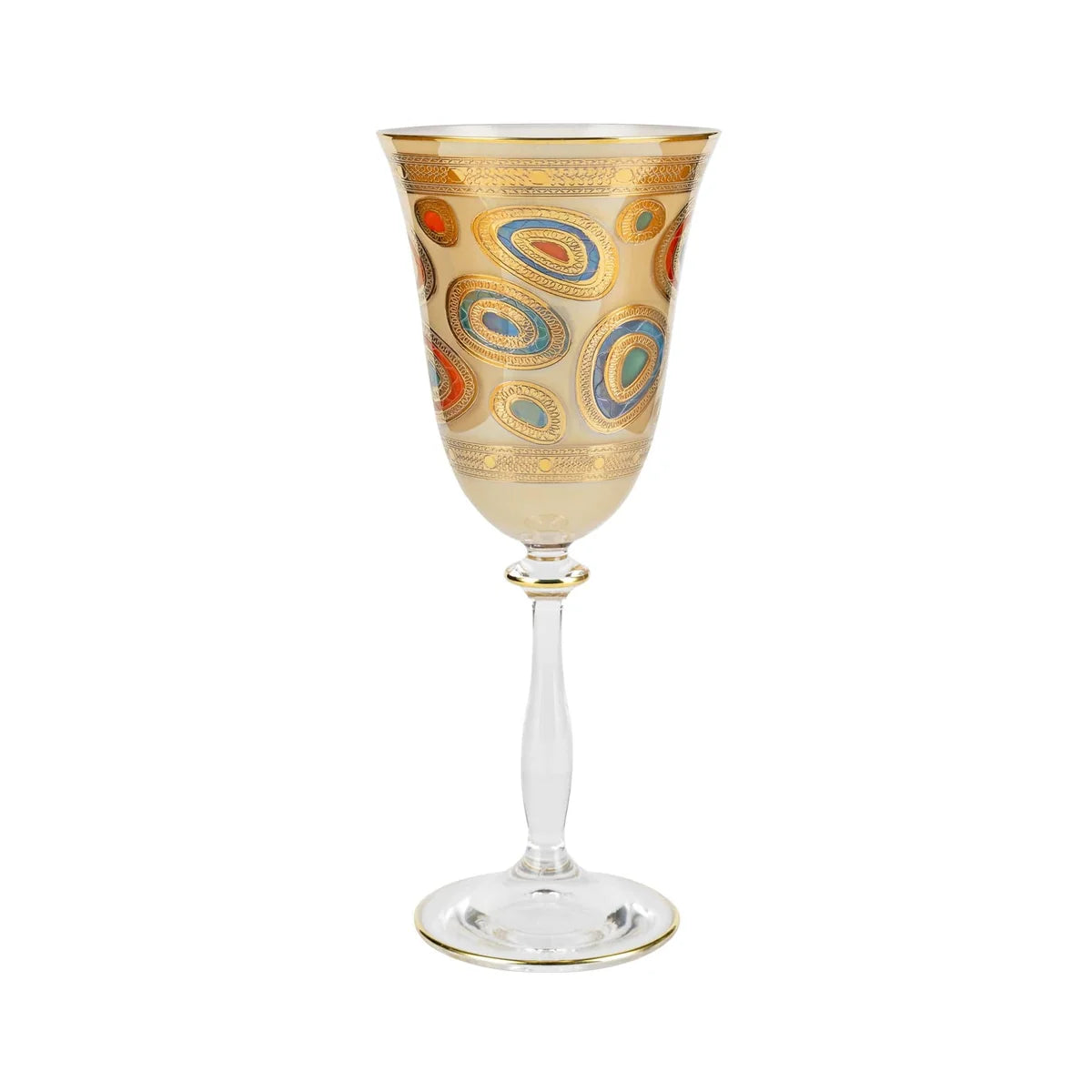 Vietri Regalia Assorted Wine Glasses - 4 Colors