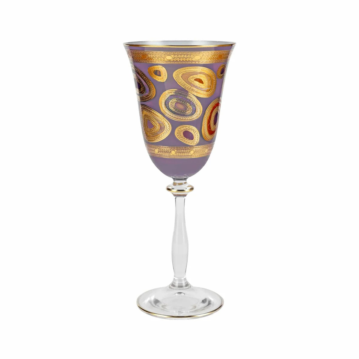 Vietri Regalia Assorted Wine Glasses - 4 Colors