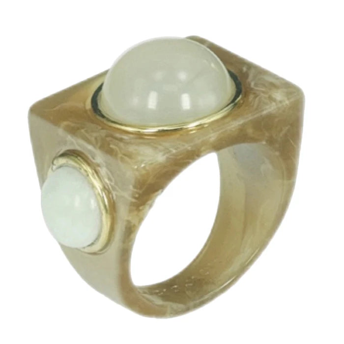 Lucas Jack Granite Resin Ring - Moonstone