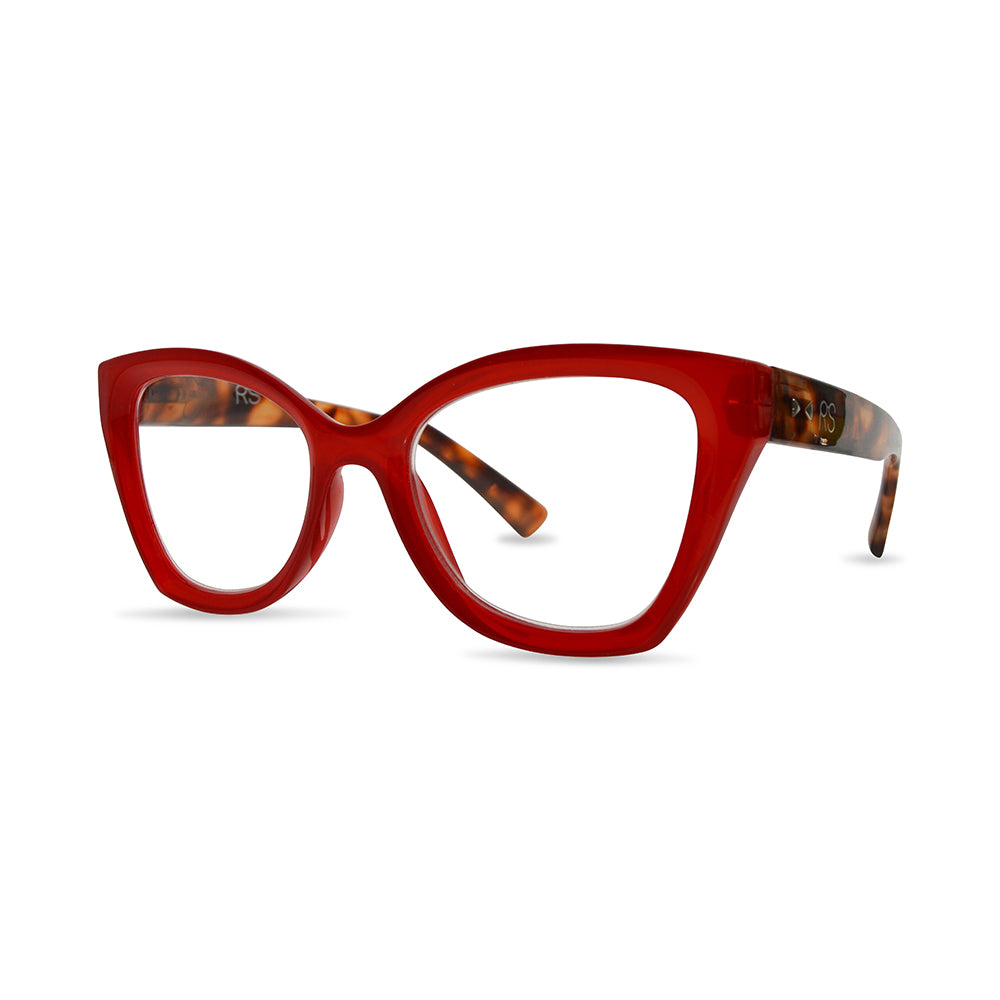 Dark Red Readers with Progressive Lens