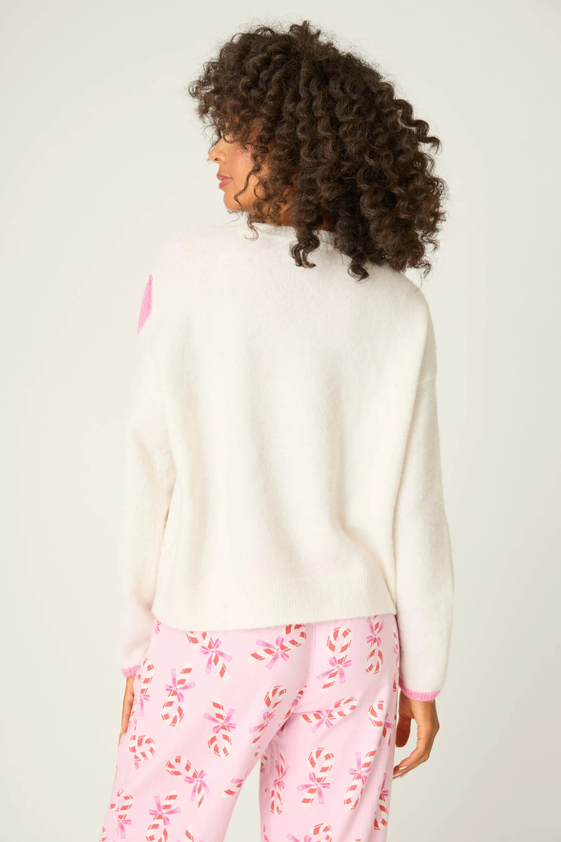 P.J. Salvage Sweeter Than Sugar Bow Print Snuggle Sweater