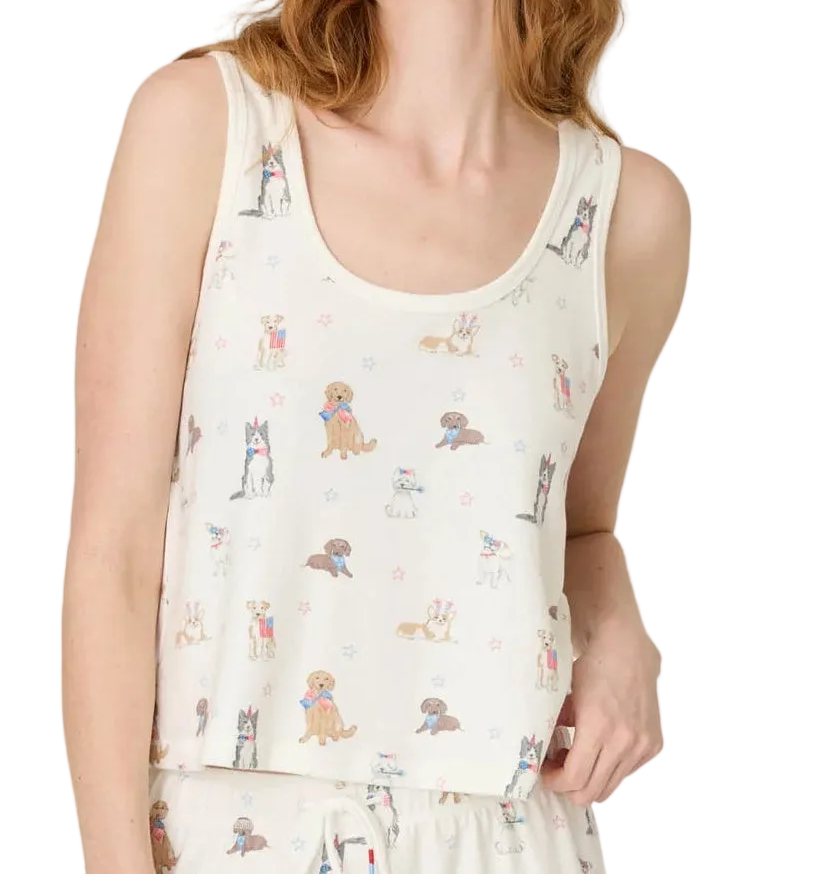 P.J. SALVAGE Tank Red White & Woof Set
