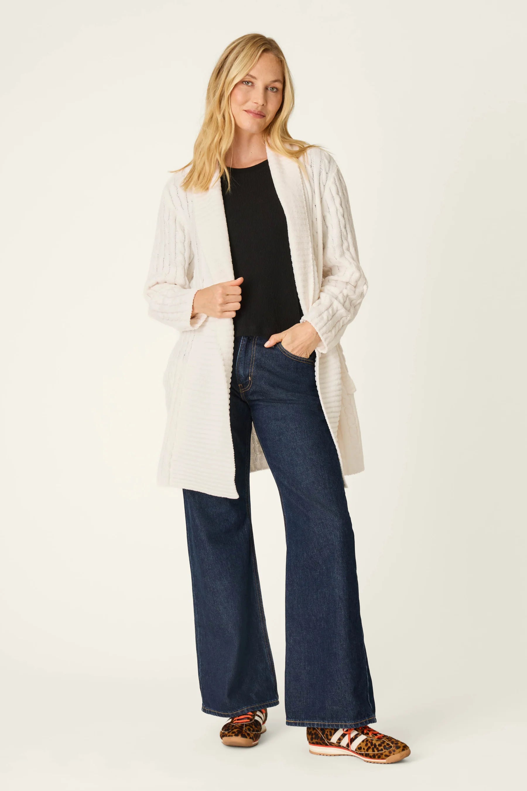 P.J. Salvage Cardigan Cozy Chenille | Ivory