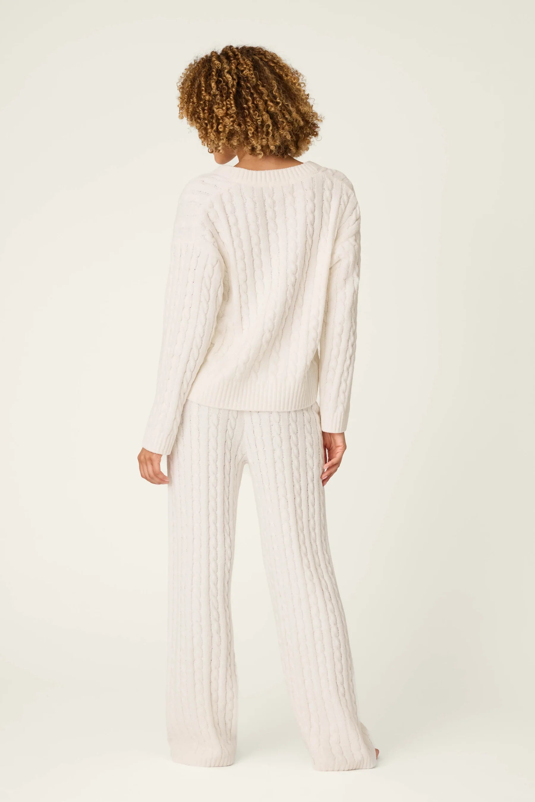 P.J. Salvage Cozy Chenille Cable Knit Set | Ivory