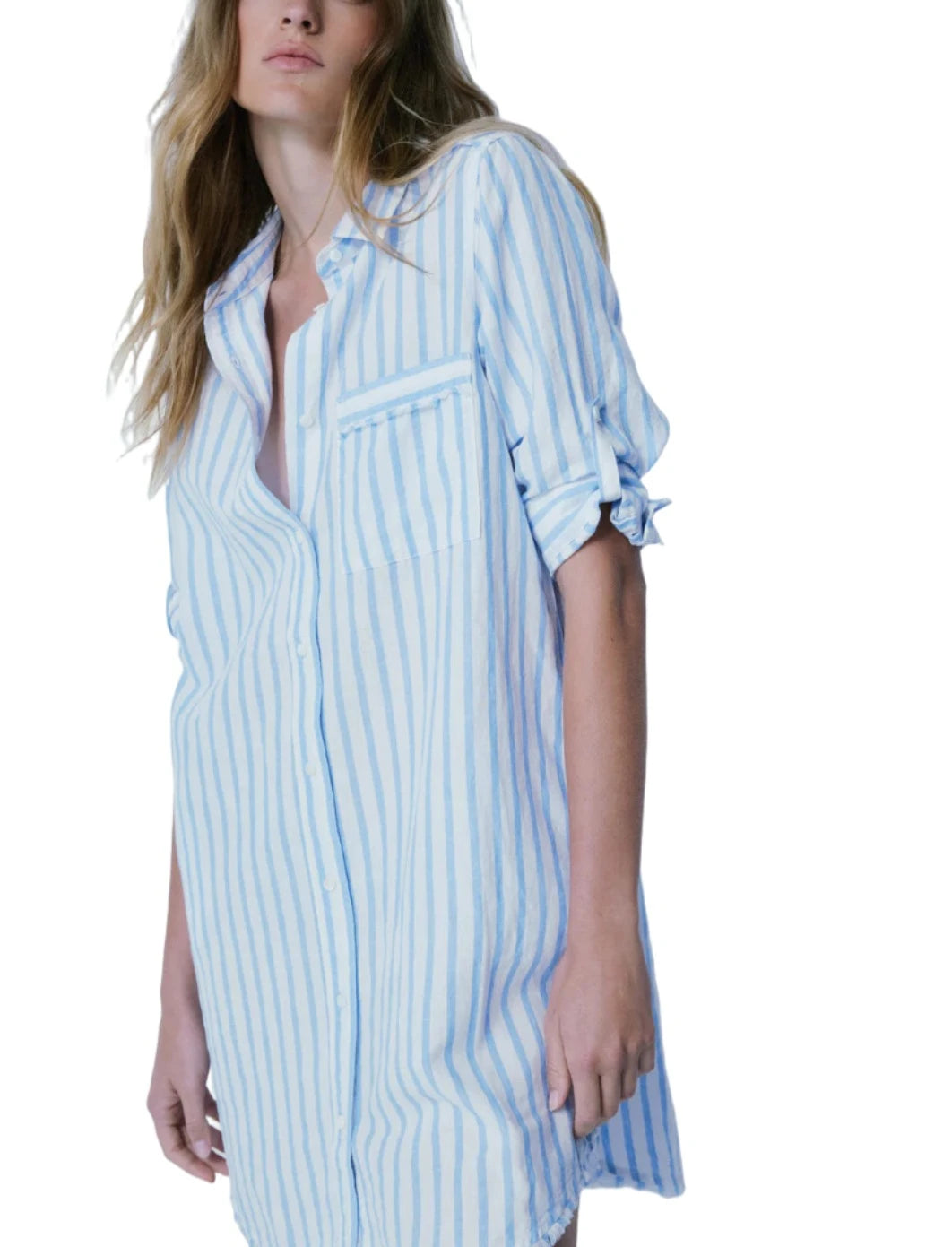 Melissa Nepton Shirt Dress - Sea Light Blue