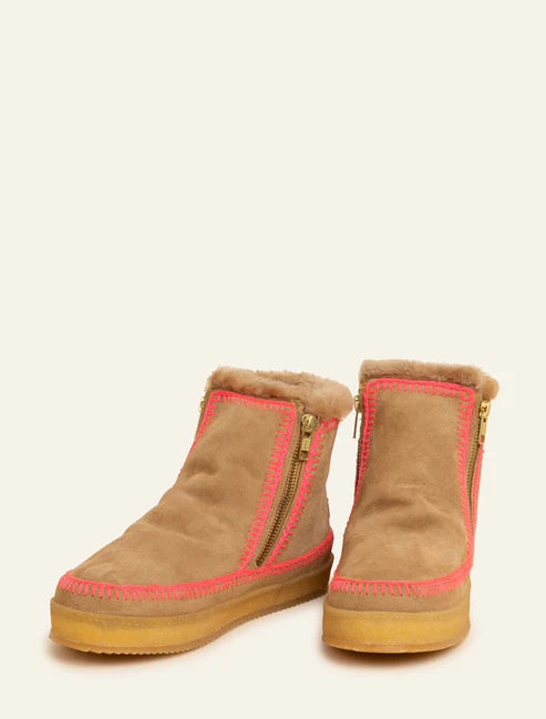 LaidBack London Saffron/Neon Crochet Ankle Boot