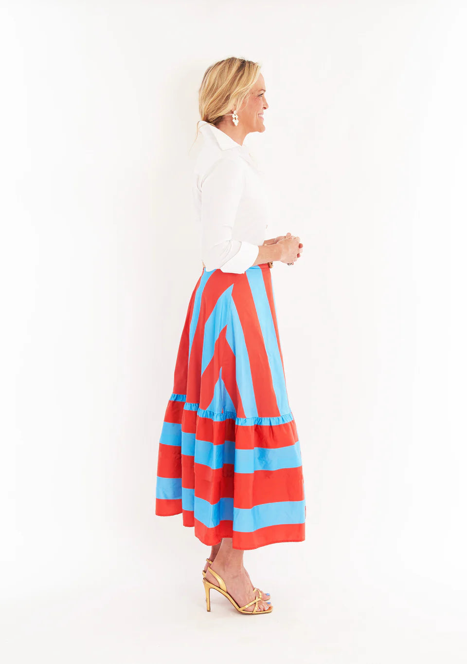 CK BRADLEY Trask Skirt - Americana Stripe