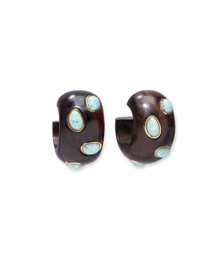 Lizzie Fortunato Acacia Earrings - Amazonite