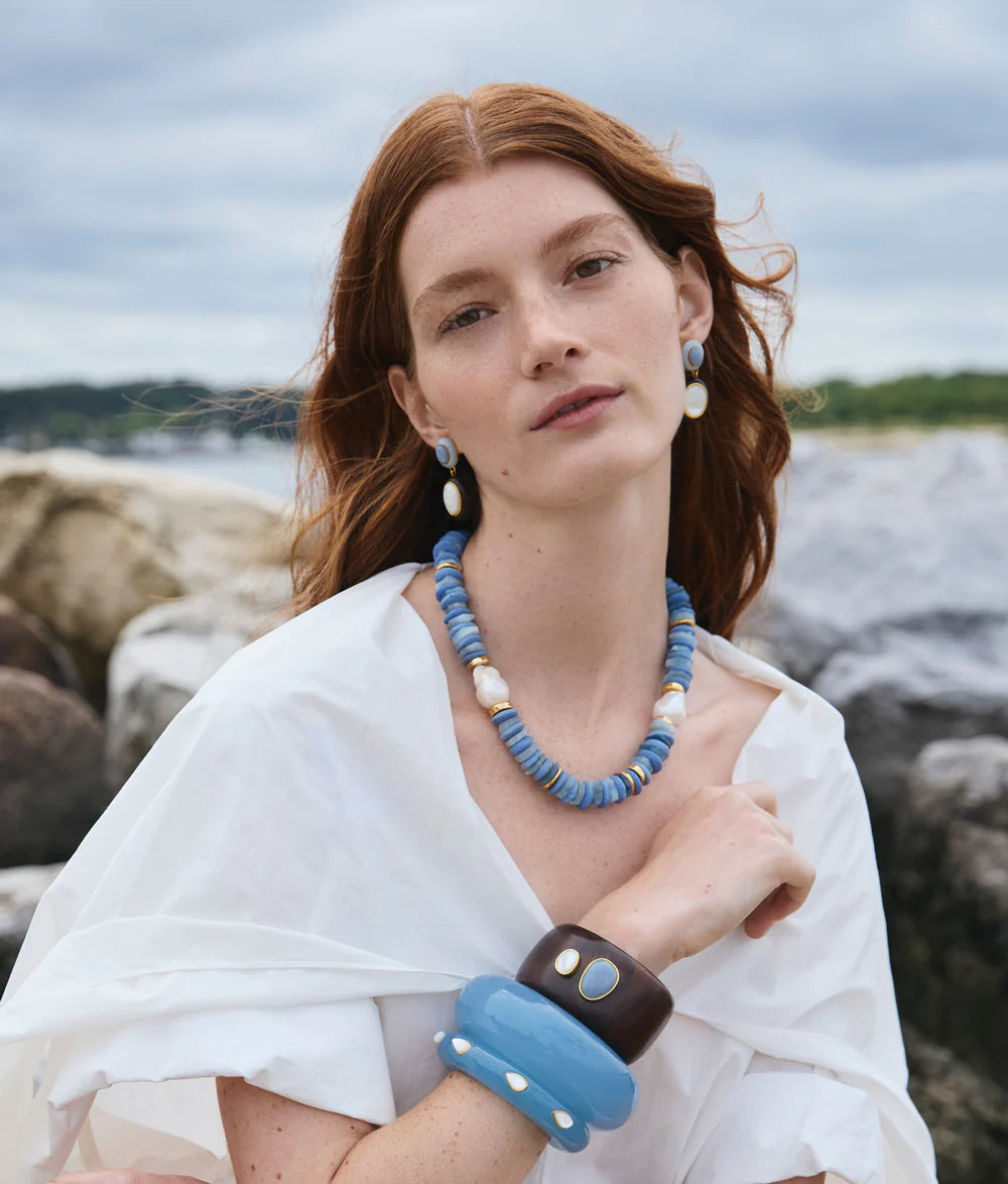 Lizzie Fortunato Papaya Earrings in Pearl
