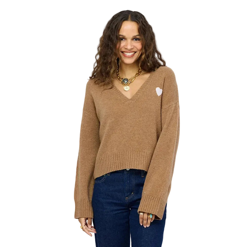 Kerri Rosenthal Saturday Cashmere Sweater | Teddy Brown | Hardly Pink