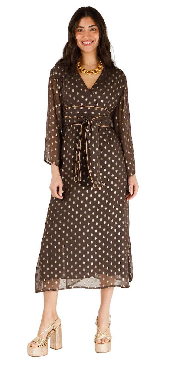 Holly Shae Maria Dress - Chocolate Lurex One Size