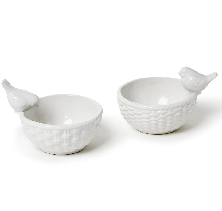 Bird and Basket Tidbit Dish - 2 Designs