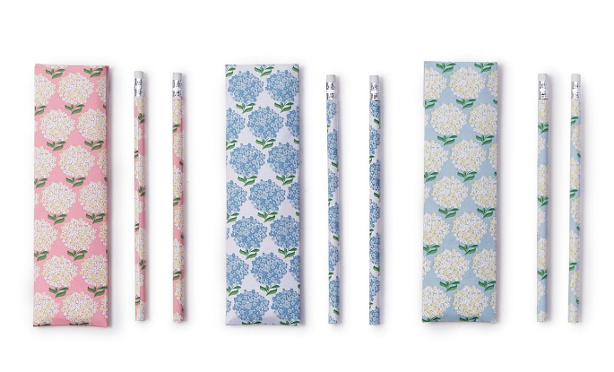 Hydrangea Print Pencil Sets