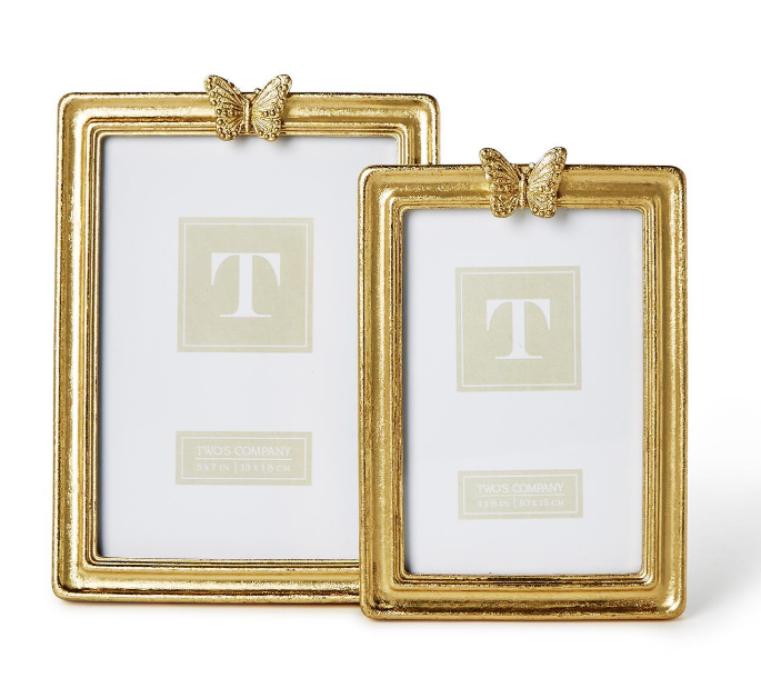 Golden Butterfly Photo Frame - 2 Sizes