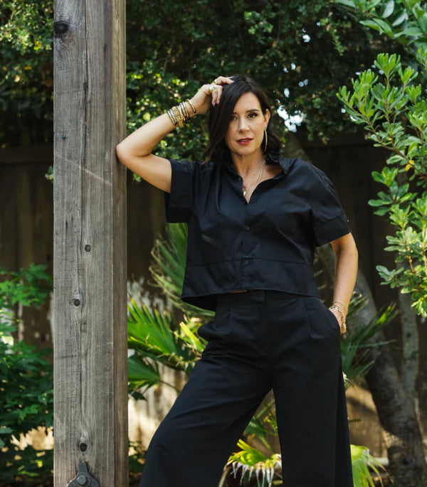 KMJ  Reese Top - Olive Green and Black