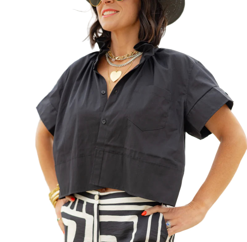 KMJ  Reese Top - Olive Green and Black