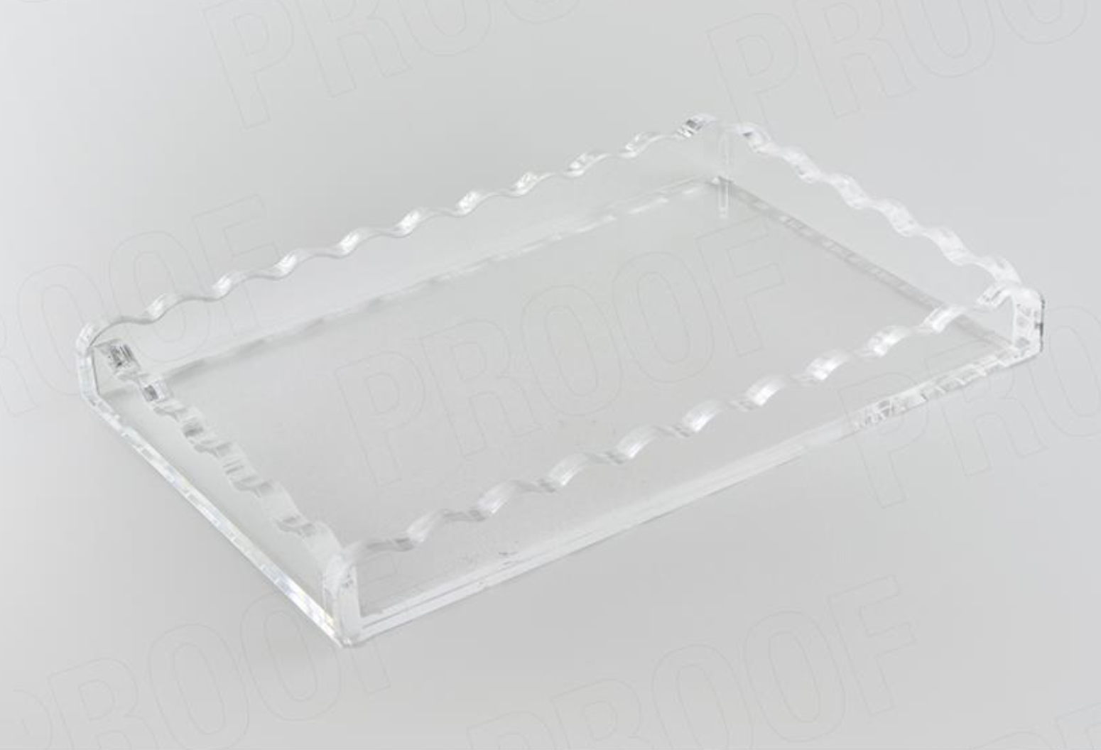 Scalloped Lucite Tray