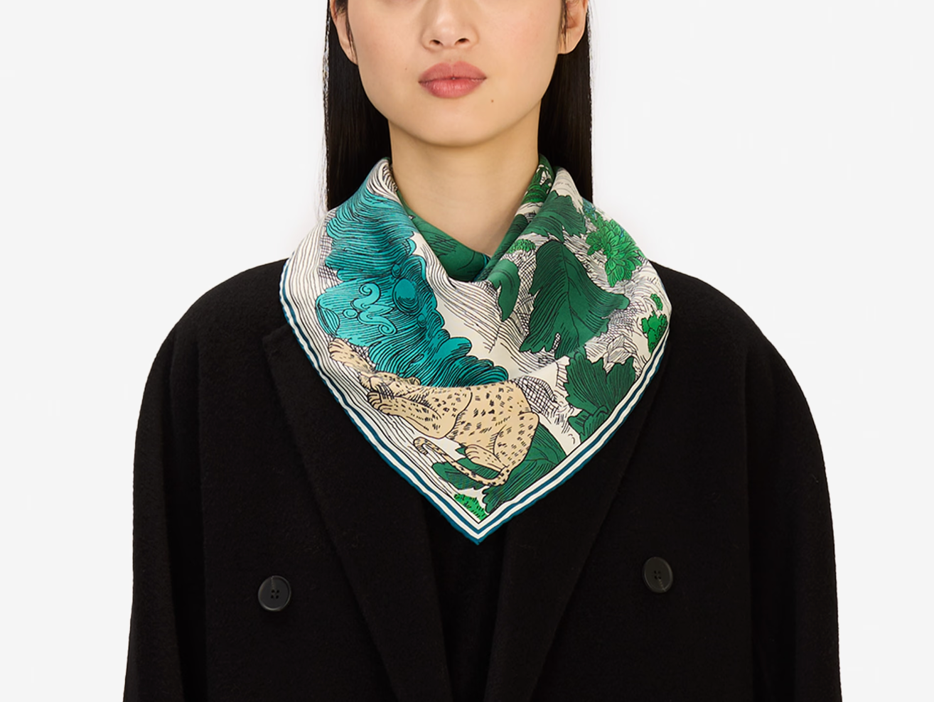 Inoui Histoire Green Square Scarf