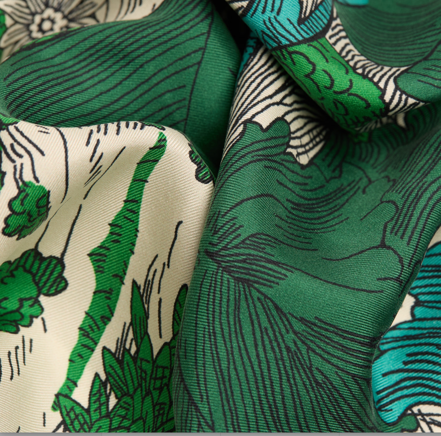 Inoui Histoire Green Square Scarf