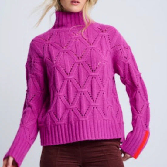 The Stand Out Sweater - Orchid and Winter White