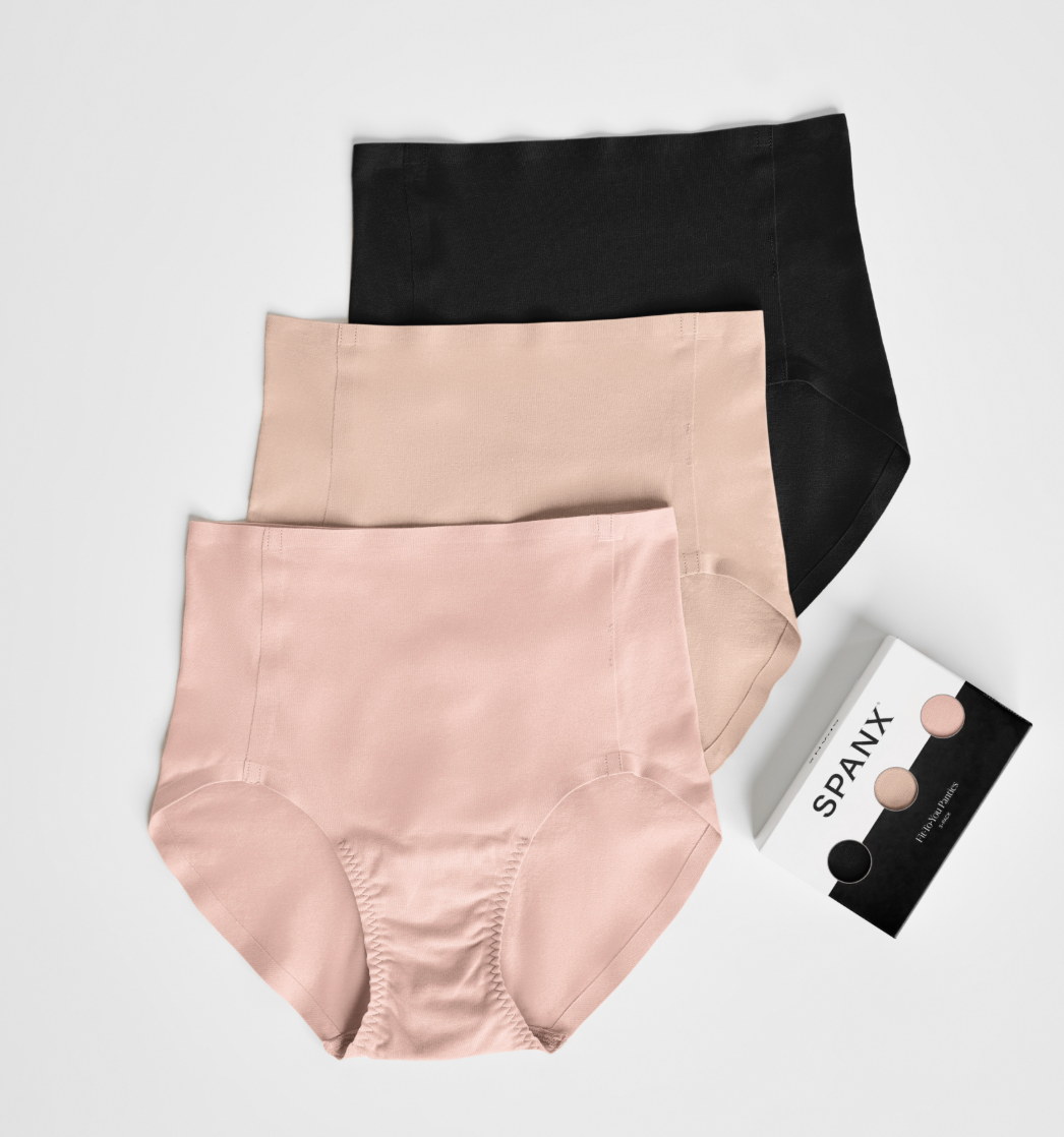 SPANX -Fit-To-You Brief 3-pack - One Size - Very Black/Naked/Vintage Rose