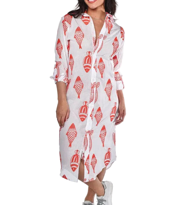 Emily Phillips Red Fish Dress