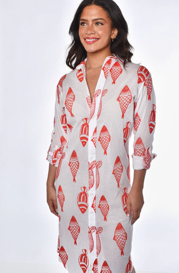 Emily Phillips Red Fish Dress