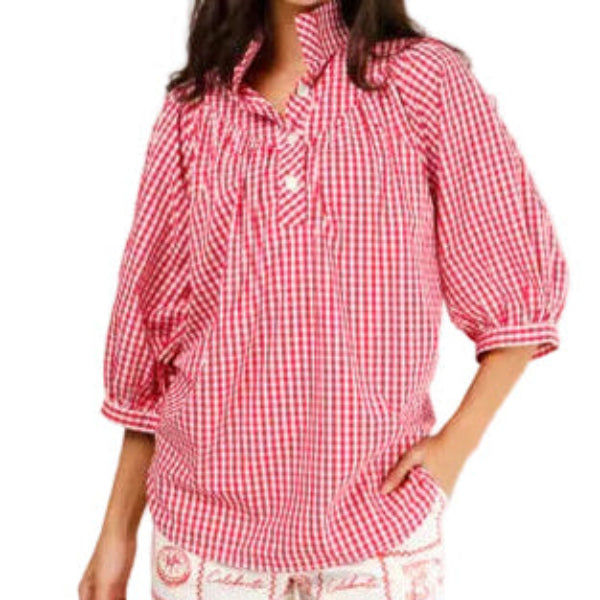 Holly Shae Avie Top - Red and White Gingham
