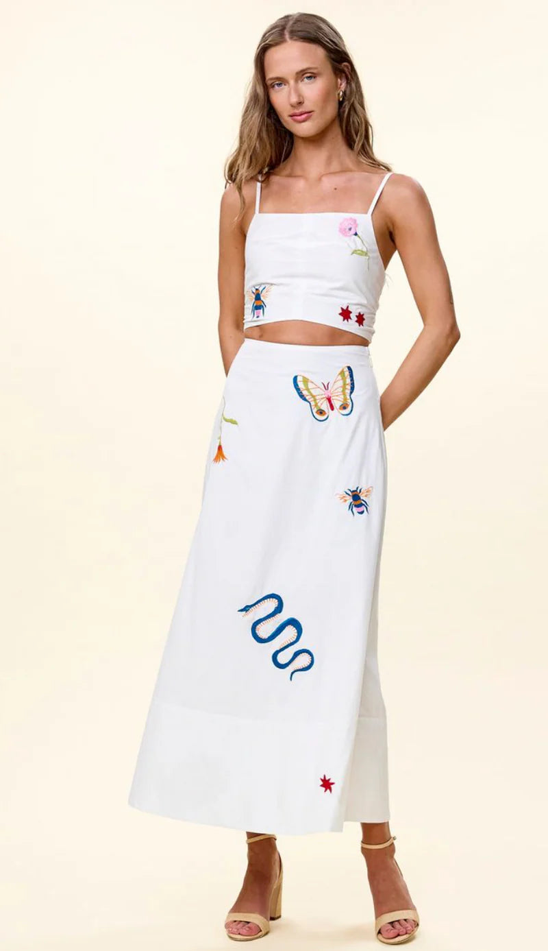 Cleobella Eden Ankle Skirt - Montecito Embroidery Motif